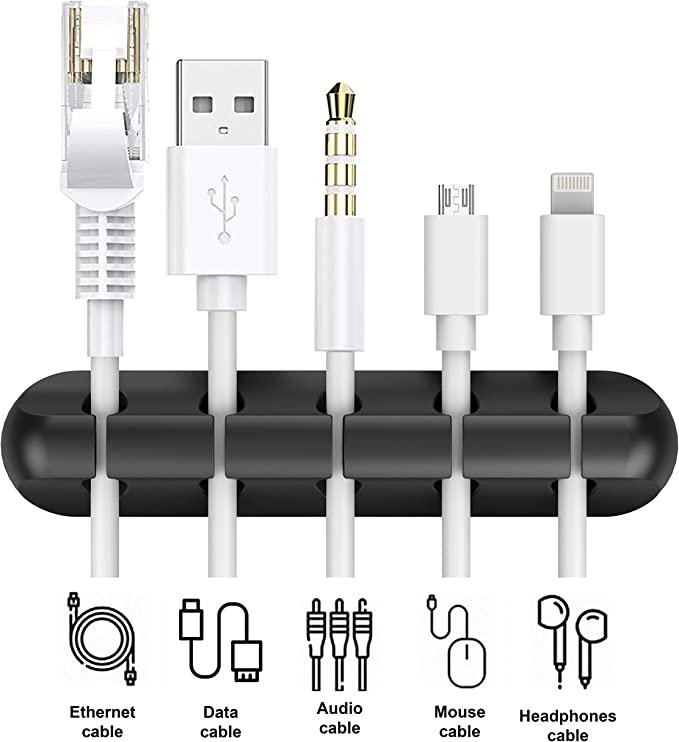 INCHOR Cord Organizer, Cable Clips Cord Holder (5, 3 Slots)