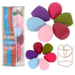 Makeup Sponge Blender Beauty Sponge Set 12pcs and Beauty Foundation Sponge Blender Holder 1PCS