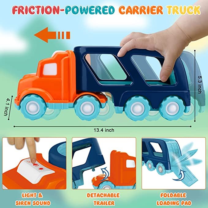 Nicmore Toddler Toys Car for Boys: Kids Toys for 2 3 4 5 Year Old Boys Girls
