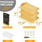 SpaceAid Bamboo Water Bottle Organizer with Labels
