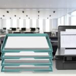 Acrimet Stackable Letter Tray 4 Tier Side Load Plastic Desktop File Organizer (Solid Green Color)