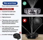 Metal Glass Washer For Kitchen Sink,360 Rotate sprayer