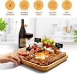 Premium Cheese Board and Knife Set - Bamboo Wood Charcuterie Board Set & Cheese Board Accessories Set