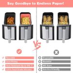OUTXE 2-Pack Dual Air fryer Silicone Liners for 8 to 10 QT Ninja DZ201/ DZ401