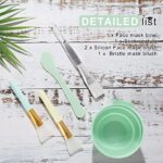 Face Mask Mixing Bowl Set, Plazuria 5 in 1 DIY Facemask Mixing Tool Kit