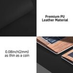 Leather Desk Pad Protector ,Waterproof Desk Writing Pad for Office and Home (Black,31.5" x 15.7")