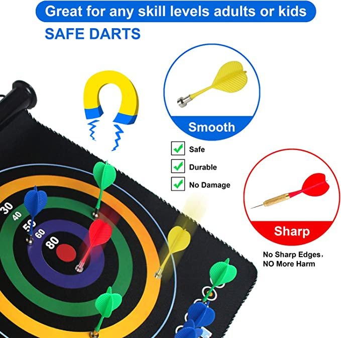 Magnetic Dart Board Game with 12Pcs Magnetic Darts