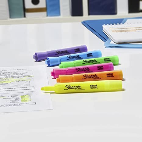 Sharpie Tank Highlighters, Chisel Tip, Assorted Color Highlighters, Value Pack, 36 Count
