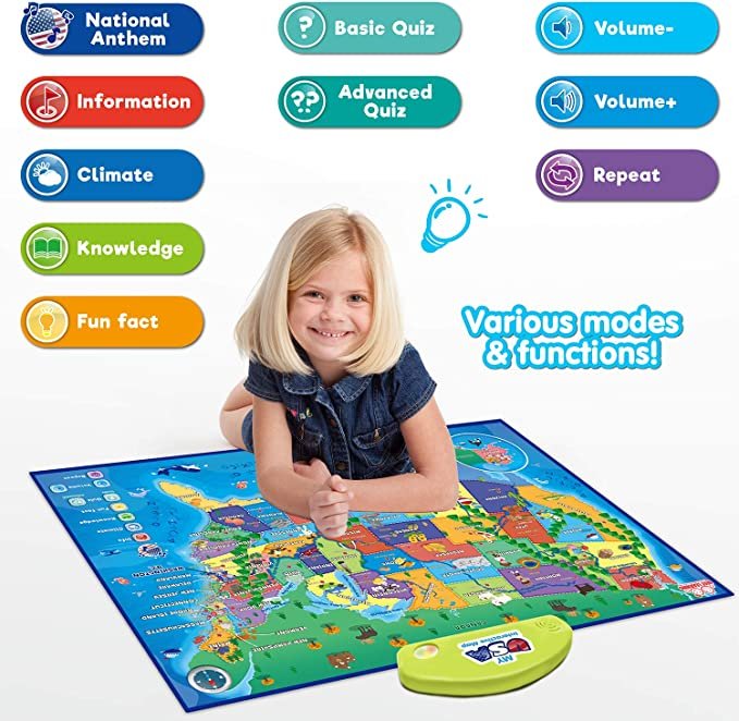 BEST LEARNING i-Poster My USA Interactive Map