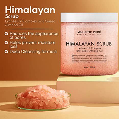MAJESTIC PURE Himalayan Salt Body Scrub