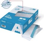 Security Self-Seal Envelopes, Windowless Design, Premium Security Tint Pattern, Ultra Strong Quick-Seal Closure - EnveGuard - Size 4-1/8 x 9-1/2 Inches - White - 24 LB - 500 Count (34010)