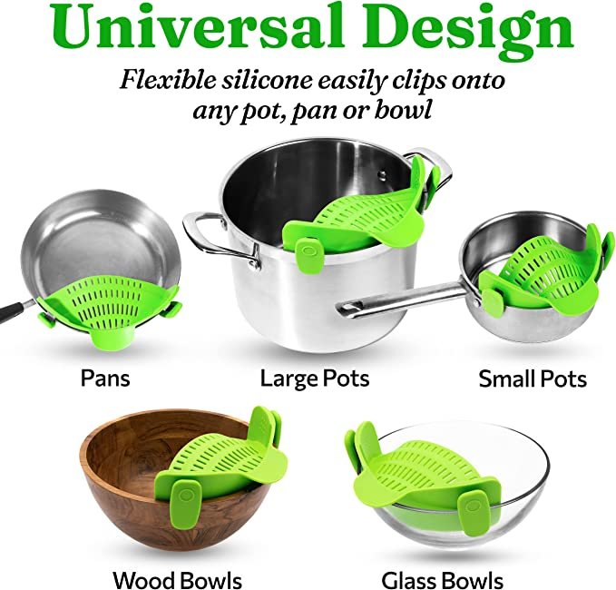 Repertoire Unlimited, Snap and Strain Pot Strainer and Pasta Strainer