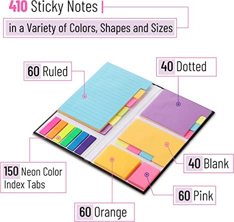 Mr. Pen- Sticky Notes Set, Sticky Notes Tabs, 410 Pack