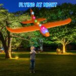 TOYFIT 2 Pack LED Light Airplane Launcher Toy Set