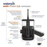 Waterpik Sonic-Fusion 2.0 Professional Flossing Toothbrush, Electric Toothbrush and Water Flosser Combo In One, Black