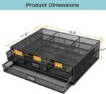 Monitor Stand, Monitor Stand with Drawer, Desktop Computer Stand for PC, Laptop, Printer - HUANUO