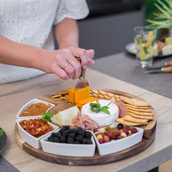 Cheese Board Set - Charcuterie Board Set and Cheese Serving Platter.