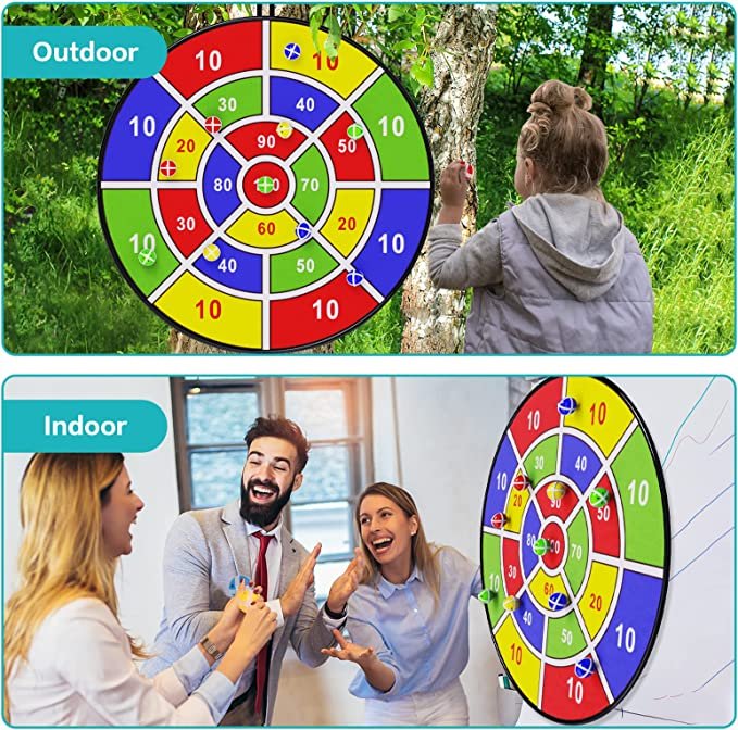 29" Large Dart Board for Kids, Birthday Gifts for 3 4 5 6 7 8 9 10 11 12 Year Old Boys Girls