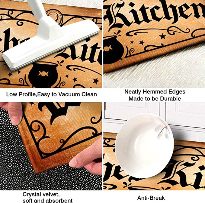 Christmas Mat Kitchen Runner Rugs Comfort Home Decor Non-Slip Floor Mat Doormat