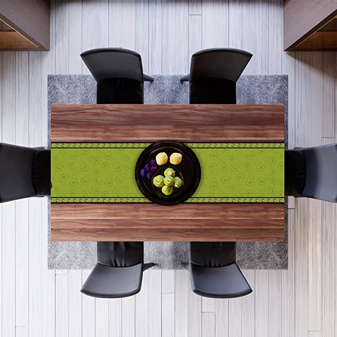 Linen Grinch Table Runner Merry Grinchmas