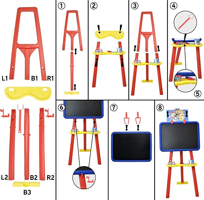 Paw Patrol Standing Art Easel for Kids,  Number 1 in Service Tissue Pack (47 Pieces)