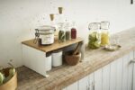 Yamazaki Home Wood-Top Stackable Kitchen Rack