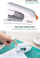 Deli Effortless Desktop Stapler, 40-50 Sheet Capacity