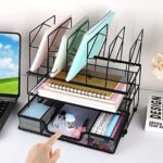 Gianotter Desk Organizers and Accessories, Office Supplies Desk Organizer  (Black)