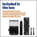 Waterpik Sonic-Fusion 2.0 Professional Flossing Toothbrush, Electric Toothbrush and Water Flosser Combo In One, Black