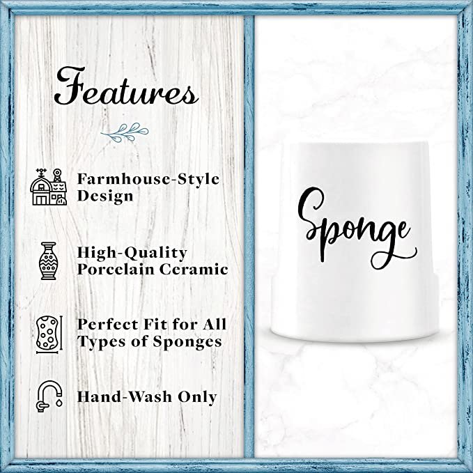 Home Acre Designs Sponge Holder for Kitchen Sink - White