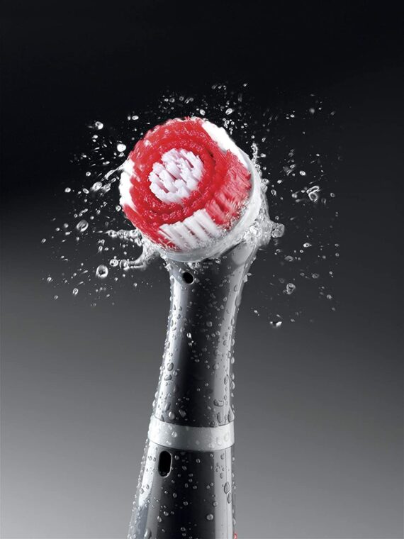 Rubbermaid Reveal Cordless Battery Power Scrubber, Gray/Red