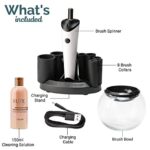 Luxe Makeup Brush Cleaner - 5oz Brush Cleaning Solution Included - USB Charging Station