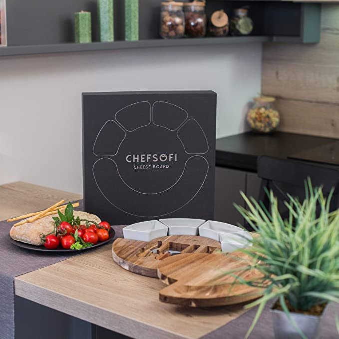 Cheese Board Set - Charcuterie Board Set and Cheese Serving Platter.