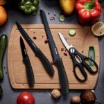 MIDONE 17 Pieces German Stainless Steel Kitchen Knife Set