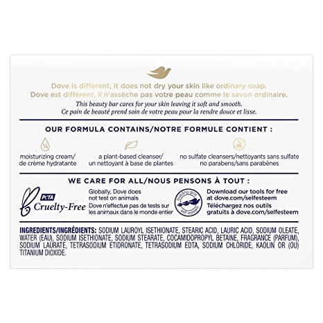 Dove Beauty Bar Gentle Skin Cleanser Moisturizing for Gentle Soft Skin (Pack of 36)