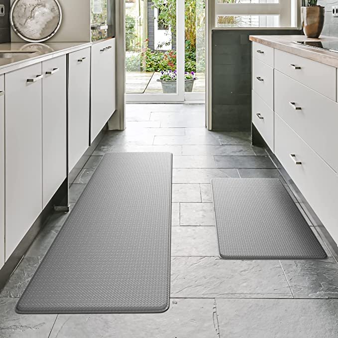 Homergy Anti Fatigue Kitchen Mats for Floor 2 Piece Set