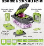 Mueller Pro-Series 10-in-1, 8 Blade Vegetable Slicer with Container