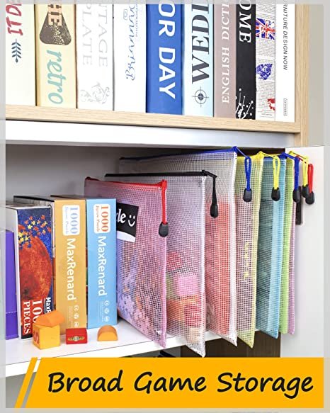 SUNEE Multisize Zipper Pouches(6 Colors, 21 Packs)