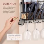 Wall Mounted Wine Rack - Bottle & Glass Holder