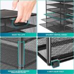 GoldOrcle 8 Tier Paper Letter Tray Organizer with Handles