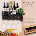 Wall Mounted Wine Rack - Bottle & Glass Holder