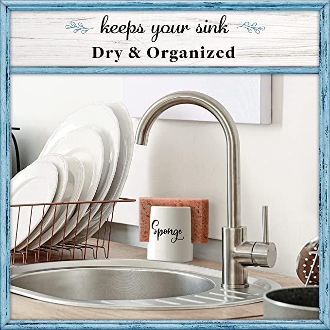 Home Acre Designs Sponge Holder for Kitchen Sink - White