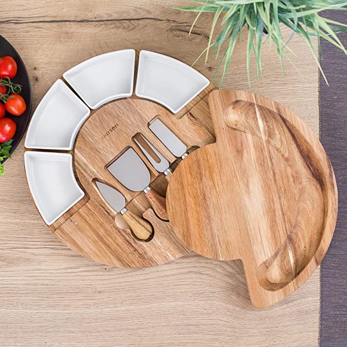 Cheese Board Set - Charcuterie Board Set and Cheese Serving Platter.